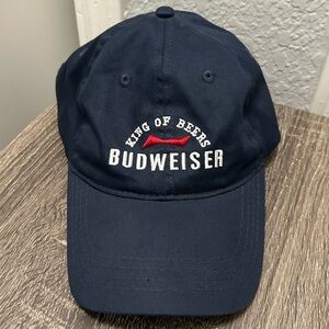 Budweiser Baseball hat Cap Strap back Navy Blue 2009 Anheuser-Busch Official